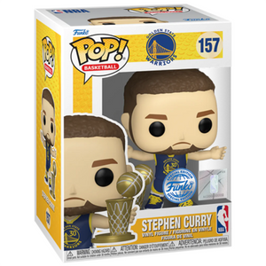 NBA: Warriors - Stephen Curry with Trophy US Exclusive Pop! Vinyl Figure