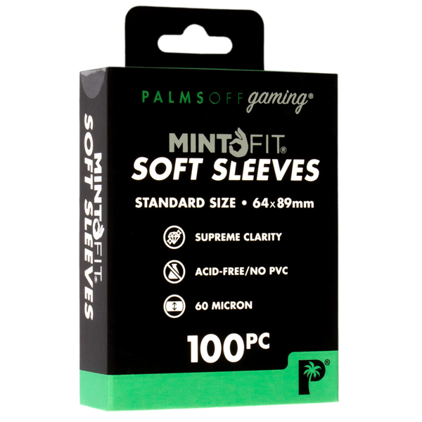 Palms Off Gaming - Mint Fit Soft Trading Card Sleeves - Standard Size - 100 Pack