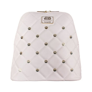 Star Wars - White with Gold Rebel Hardware 11” Faux Leather Mini Backpack
