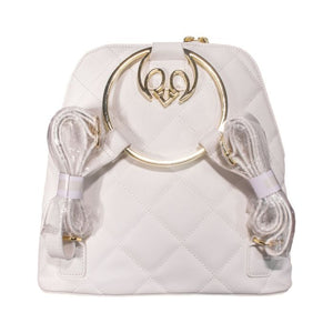 Star Wars - White with Gold Rebel Hardware 11” Faux Leather Mini Backpack