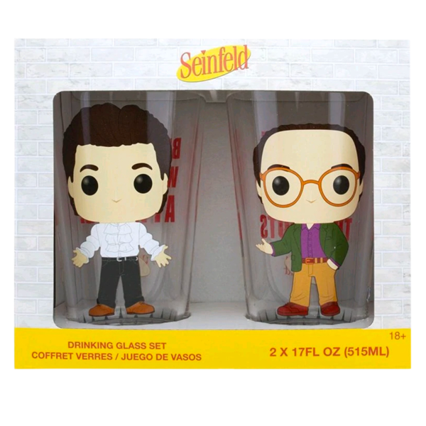 Seinfeld - Jerry & George Drinking Glass Set of 2