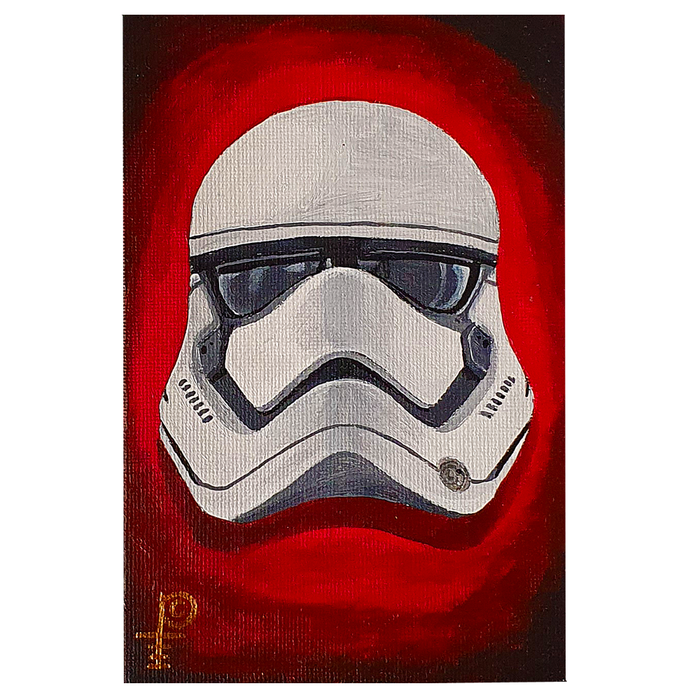 Artwork - Acyrlic Painting 4"x6" - 'The Imperial Helmet'