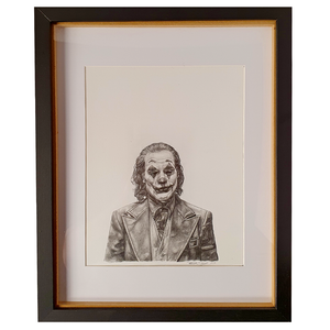 Artwork - Fine Art Pencil Sketch A4 with Frame - 'The Joker'