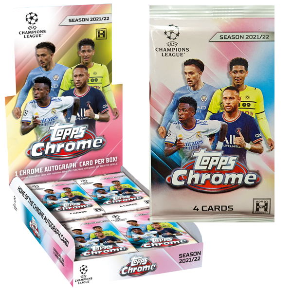 Soccer - UEFA 2021/22 Champions League Topps Chrome Hobby Cards - Booster Pack