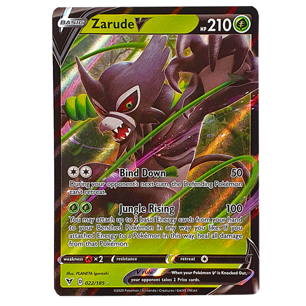 POKMON TCG - Zarude V Ultra Rare - 022/185 Hero Stash POKMON TCG - Zarude V Ultra Rare - 022/185 Hero Stash